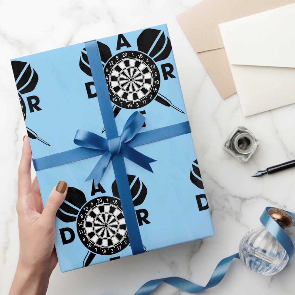 Vintage Dartboard Gift Idea For Dart Lover Wrapping Paper Roll - Wonder Print Shop