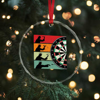 Vintage Darts Player Christian Faith Gift Crystal Glass Ornament Jesus Bullseye Shooter - Wonder Print Shop