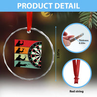 Vintage Darts Player Christian Faith Gift Crystal Glass Ornament Jesus Bullseye Shooter - Wonder Print Shop
