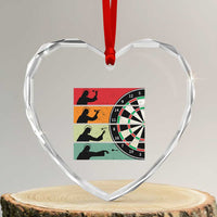 Vintage Darts Player Christian Faith Gift Heart Crystal Glass Ornament Jesus Bullseye Shooter - Wonder Print Shop