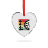 Vintage Darts Player Christian Faith Gift Heart Crystal Glass Ornament Jesus Bullseye Shooter - Wonder Print Shop