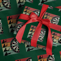 Vintage Darts Player Christian Faith Gift Wrapping Paper Roll Jesus Bullseye Shooter - Wonder Print Shop