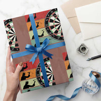 Vintage Darts Player Christian Faith Gift Wrapping Paper Roll Jesus Bullseye Shooter - Wonder Print Shop