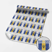 Vintage Distressed Barbados Flag Wrapping Paper Roll Bajan Caribbean Heritage Patriotic Pride Gift