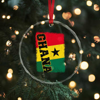 Vintage Distressed Ghana Flag Crystal Glass Ornament Ghanaian Heritage Africa Ghanese Roots