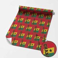 Vintage Distressed Ghana Flag Wrapping Paper Roll Ghanaian Heritage Africa Ghanese Roots