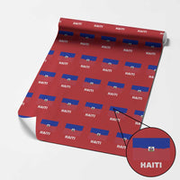 Vintage Distressed Haiti Flag Wrapping Paper Roll Haitian Heritage Pride