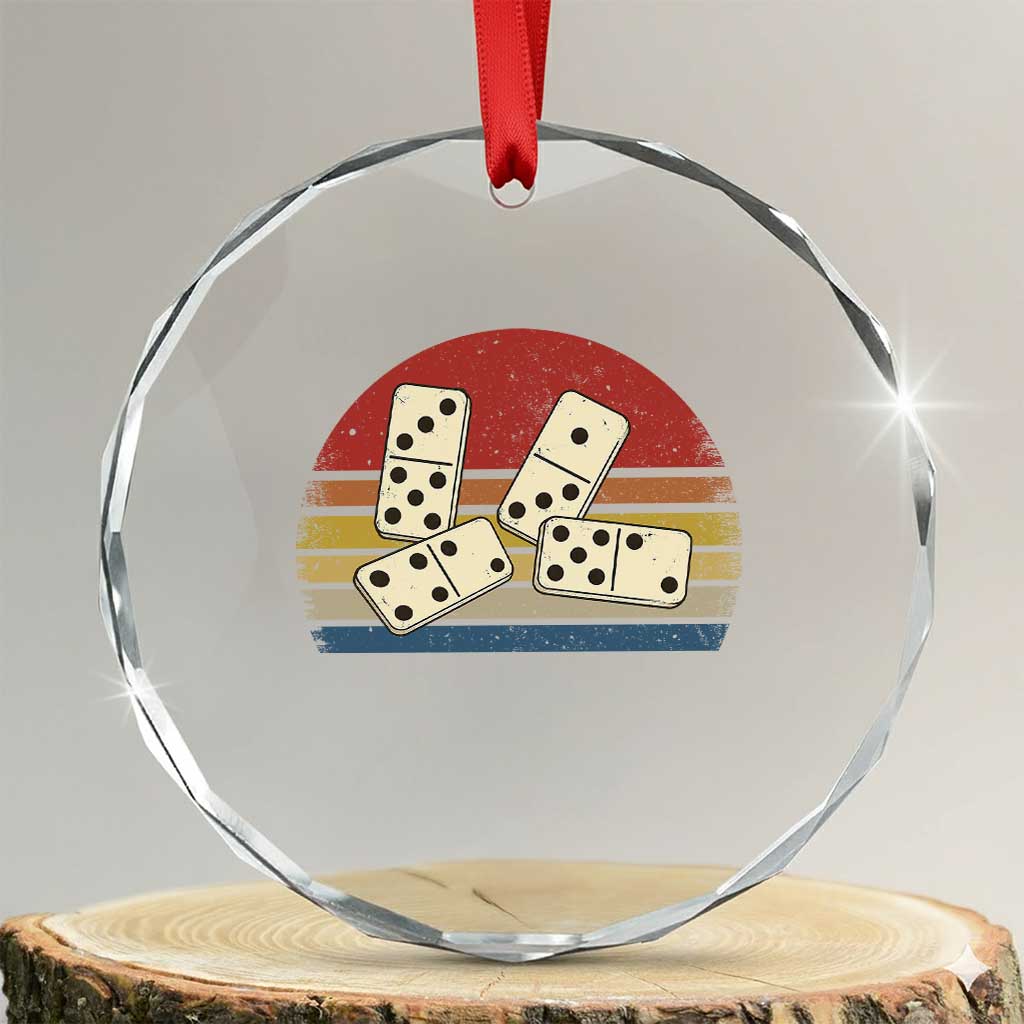 Vintage Domino Player 8647 Crystal Glass Ornament Board Game Subtle Protest