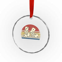 Vintage Domino Player 8647 Crystal Glass Ornament Board Game Subtle Protest