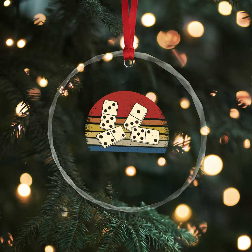 Vintage Domino Player 8647 Crystal Glass Ornament Board Game Subtle Protest