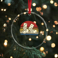 Vintage Domino Player 8647 Crystal Glass Ornament Board Game Subtle Protest