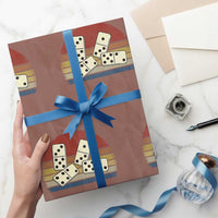 Vintage Domino Player 8647 Wrapping Paper Roll Board Game Subtle Protest