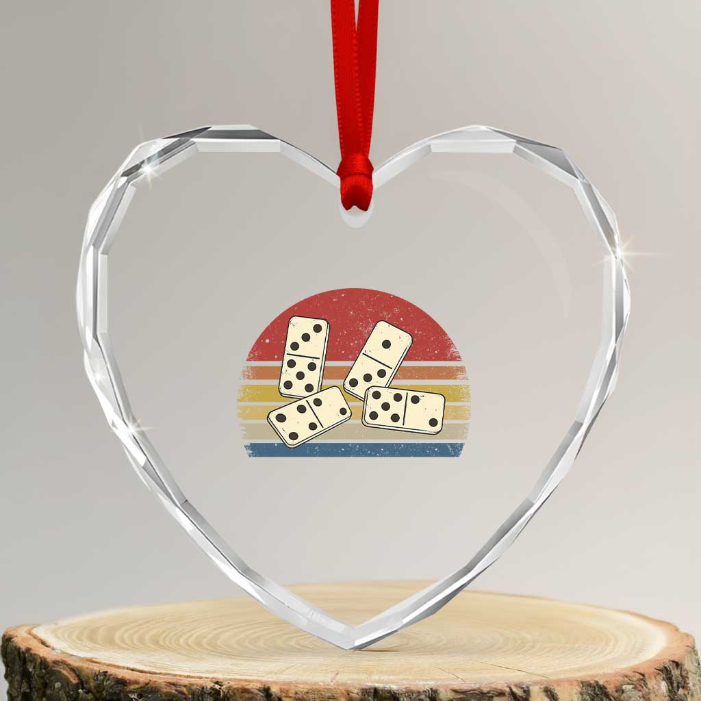 Vintage Domino Player 8647 Heart Crystal Glass Ornament Board Game Subtle Protest