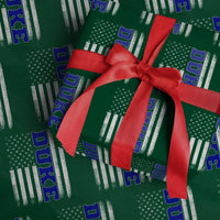 Vintage Duke Name American Flag Wrapping Paper Roll Retro Sport Basketball Fans