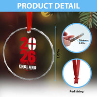 Vintage England Champions Crystal Glass Ornament Football Supporter Graphic