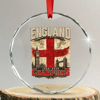 Vintage England Champions Crystal Glass Ornament Proud Football Fan Heritage