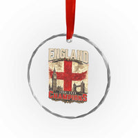 Vintage England Champions Crystal Glass Ornament Proud Football Fan Heritage