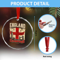 Vintage England Champions Crystal Glass Ornament Proud Football Fan Heritage