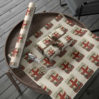 Vintage England Champions Wrapping Paper Roll Proud Football Fan Heritage