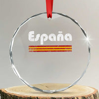 Vintage Espana Espanol Retro Distressed Graphic Crystal Glass Ornament Patriotic Spanish Spain Flag Heritage Pride Souvenir