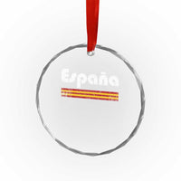 Vintage Espana Espanol Retro Distressed Graphic Crystal Glass Ornament Patriotic Spanish Spain Flag Heritage Pride Souvenir