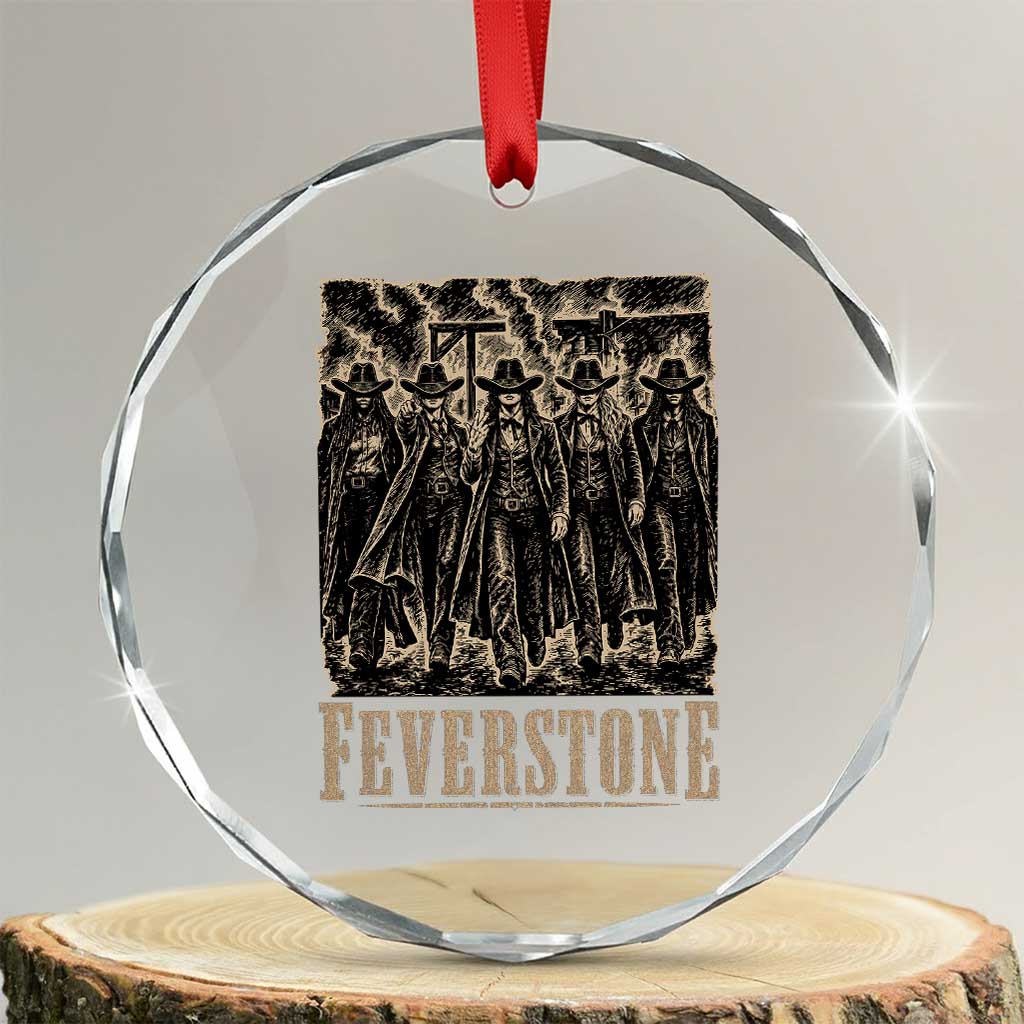 Vintage Feverstone Cowgirls Wild West Outlaw Legends Crystal Glass Ornament
