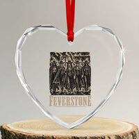 Vintage Feverstone Cowgirls Wild West Outlaw Legends Heart Crystal Glass Ornament