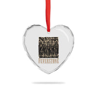 Vintage Feverstone Cowgirls Wild West Outlaw Legends Heart Crystal Glass Ornament