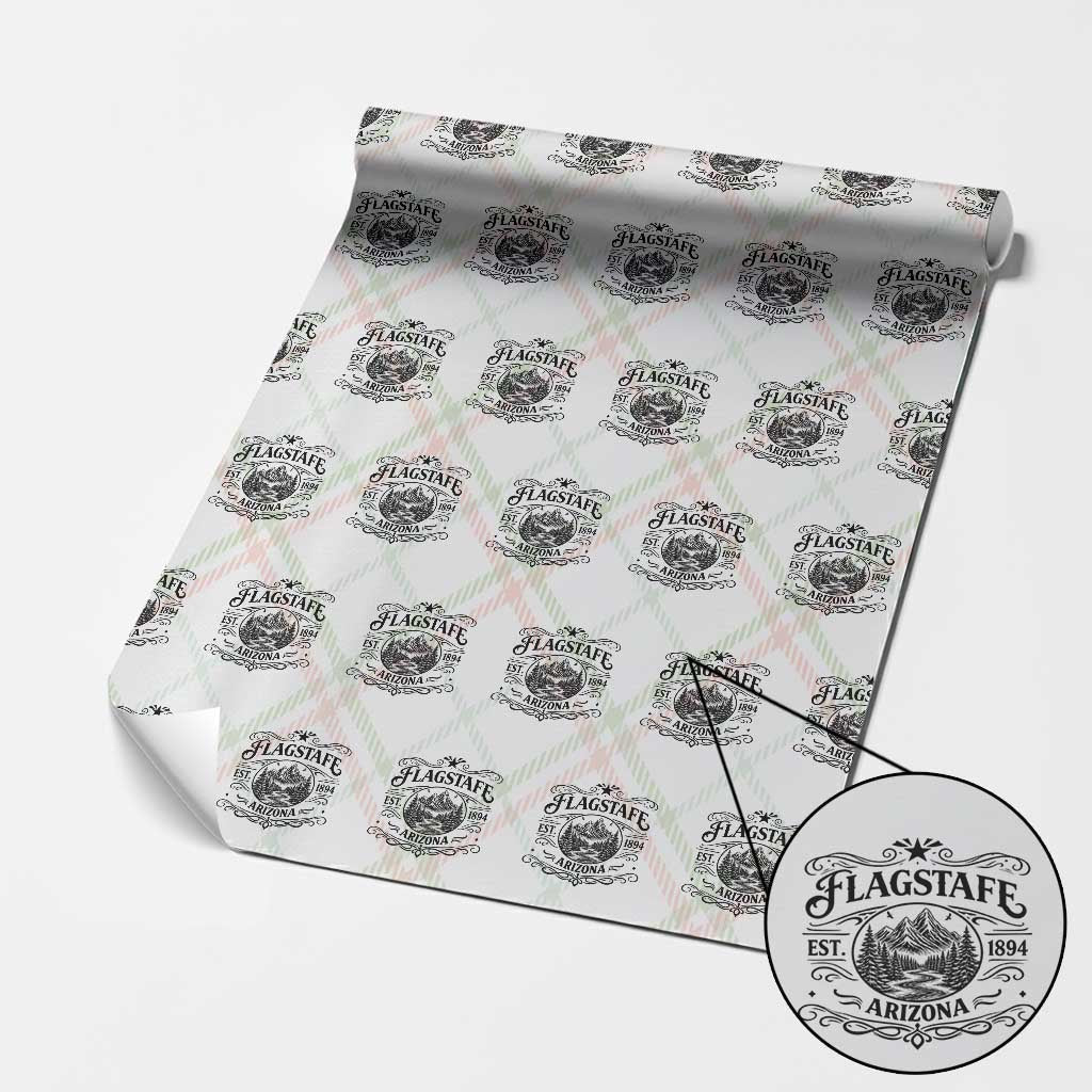 Vintage Flagstaff Landscape Adventure Wrapping Paper Roll Arizona Gift