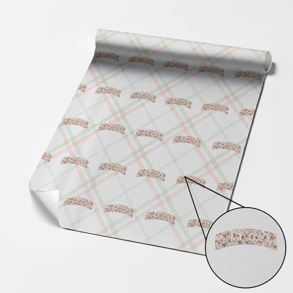 Vintage Floral Grandma Wrapping Paper Roll Mothers Day Gift Idea