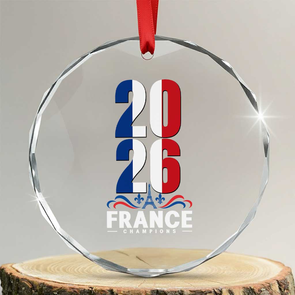 Vintage France Soccer Fan Crystal Glass Ornament French Football Pride 2026