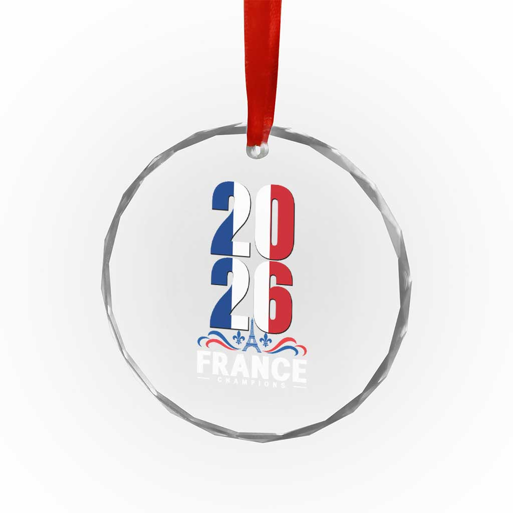 Vintage France Soccer Fan Crystal Glass Ornament French Football Pride 2026