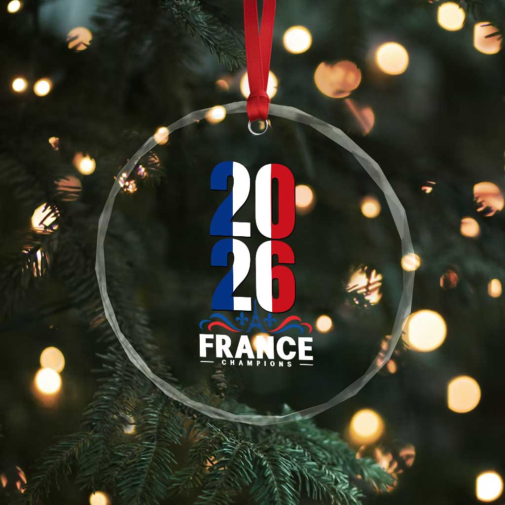 Vintage France Soccer Fan Crystal Glass Ornament French Football Pride 2026