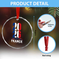 Vintage France Soccer Fan Crystal Glass Ornament French Football Pride 2026