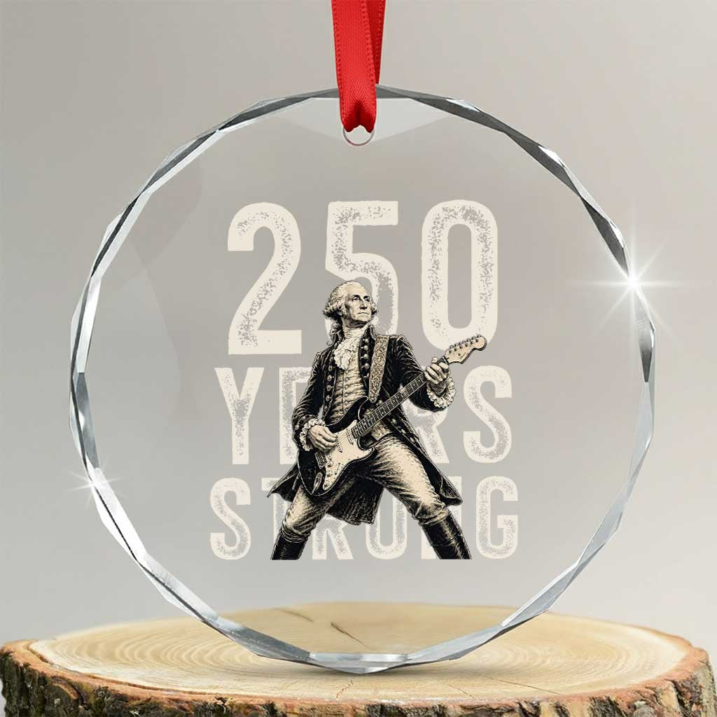Vintage George Washington Playing Guitar Crystal Glass Ornament 250 Years Strong