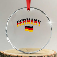 Vintage Germany Flag Crystal Glass Ornament Black Red Gold German Heritage Gift