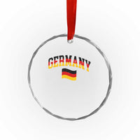 Vintage Germany Flag Crystal Glass Ornament Black Red Gold German Heritage Gift