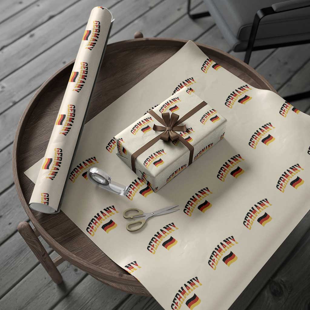 Vintage Germany Flag Wrapping Paper Roll Black Red Gold German Heritage Gift