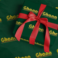 Vintage Ghana Wrapping Paper Roll Retro Stripe Flag Pride Ghanaian Heritage African Roots