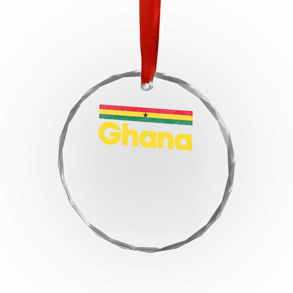 Vintage Ghana Flag Crystal Glass Ornament Proud Ghanaian Heritage African Pride