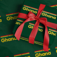 Vintage Ghana Flag Wrapping Paper Roll Proud Ghanaian Heritage African Pride