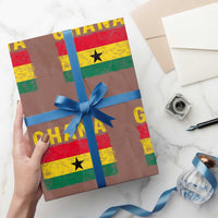 Vintage Ghana Flag Distressed Design Wrapping Paper Roll Proud Ghanaian Heritage African Pride