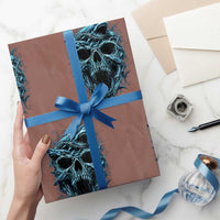Vintage Great White Shark Skull Wrapping Paper Roll Deep Sea Horror Art