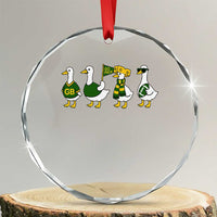 Vintage Green Bay Goose Crystal Glass Ornament Funny Silly Gooses Football - Wonder Print Shop