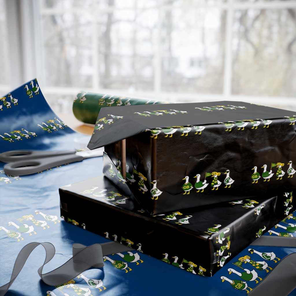 Vintage Green Bay Goose Wrapping Paper Roll Funny Silly Gooses Football - Wonder Print Shop