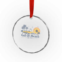 Vintage Gulf of Mexico Est 1550 Crystal Glass Ornament Golfo De Mexico TS02