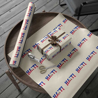 Vintage Haiti Wrapping Paper Roll Varsity Haitian Flag Classic Haitian Pride College Style
