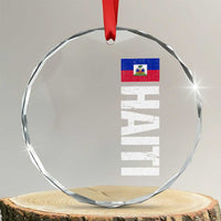 Vintage Haitian Flag Crystal Glass Ornament Proud Haitienne Haiti Independence 1804