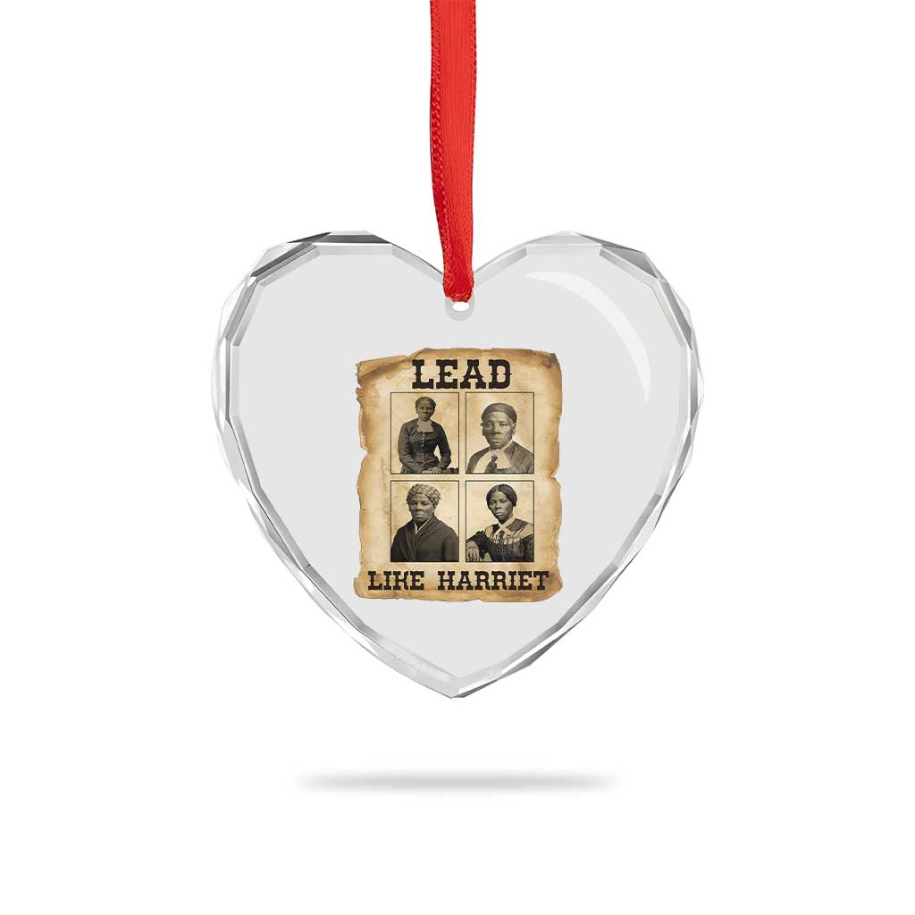 Vintage Harriet Tubman Poster Heart Crystal Glass Ornament Lead Like Harriet - Wonder Print Shop