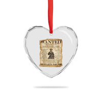 Vintage Harriet Tubman Poster Heart Crystal Glass Ornament Wanted For Helping Slaves Escape - Wonder Print Shop